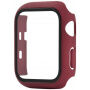 Curea din silicon cu carcasă cu sticlă călită pentru Apple Watch 38mm - vișiniu