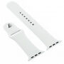 Curea din silicon cu carcasă cu sticlă călită pentru Apple Watch 41mm / 40mm - alb