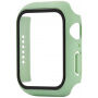 Curea din silicon cu carcasă cu sticlă călită pentru Apple Watch 41mm / 40mm - verde pastel