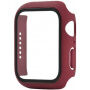 Curea din silicon cu carcasă cu sticlă călită pentru Apple Watch 41mm / 40mm - vișiniu