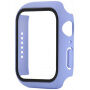 Curea din silicon cu carcasă cu sticlă călită pentru Apple Watch 41mm / 40mm - violet