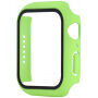 Curea din silicon cu carcasă cu sticlă călită pentru Apple Watch 45mm / 44mm - verde