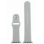 Curea din silicon cu carcasă cu sticlă călită pentru Apple Watch 45mm / 44mm - gri deschis