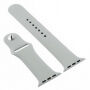 Curea din silicon cu carcasă cu sticlă călită pentru Apple Watch 45mm / 44mm - gri deschis