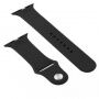 Curea din silicon cu carcasă cu sticlă călită pentru Apple Watch 45mm / 44mm - negru