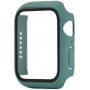 Curea din silicon cu carcasă cu sticlă călită pentru Apple Watch 45mm / 44mm - petrol