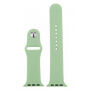 Curea din silicon cu carcasă cu sticlă călită pentru Apple Watch 45mm / 44mm - verde pastel