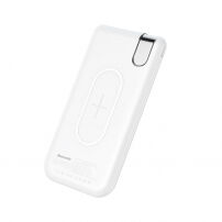 Powerbank BASEUS 10000mAh cu încărcare wireless - alb