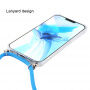 Husă transparentă cu ?nur pentru iPhone 12 / 12 Pro - gri