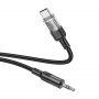 Cablu de conectare Hoco UPA27 Crystal Clear AUX USB-C / 3,5mm jack pentru iPhone / iPad - negru