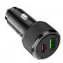 Încărcător auto cu două porturi USB-A/USB-C Hoco NZ14A Guerrero PD 20W/QC - neagră