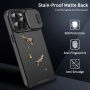 Husă mată cu capac glisant pentru camera foto pentru iPhone 11 - roz