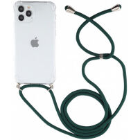 Husă transparentă cu ?nur pentru iPhone 12 / 12 Pro - verde închis
