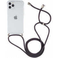 Husă transparentă cu ?nur pentru iPhone 12 Pro Max - gri