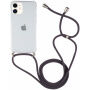 Husă transparentă cu ?nur pentru iPhone 11 - gri