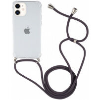 Husă transparentă cu ?nur pentru iPhone 11 - gri