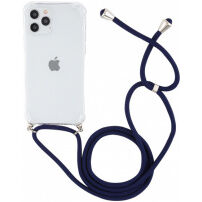 Husă transparentă cu ?nur pentru iPhone 11 Pro Max - albastru închis