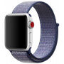 Curea din nailon cu închidere cu arici pentru Apple Watch 42mm / 41mm / 40mm / 38mm - albastru închis