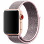 Curea din nailon cu închidere cu arici pentru Apple Watch 42mm / 41mm / 40mm / 38mm - gri-roz
