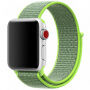 Curea din nailon cu închidere cu arici pentru Apple Watch 42mm / 41mm / 40mm / 38mm - verde neon