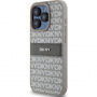 Carcasă DKNY Repeat Pattern Tonal Stripe pentru iPhone 14 Pro - bej