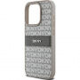 Carcasă DKNY Repeat Pattern Tonal Stripe pentru iPhone 14 Pro - bej