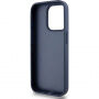 Carcasă DKNY Repeat Pattern Tonal Stripe pentru iPhone 15 Pro - albastru închis