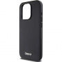 Carcasă DKNY Silver Metal Logo cu MagSafe pro iPhone 15 Pro - negru
