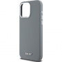 Carcasă din silicon DKNY Silver Metal Logo cu MagSafe pro iPhone 15 Pro Max - gri