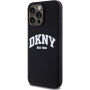 Husă din silicon DKNY Arch Logo cu MagSafe pentru iPhone 15 Pro Max - negru