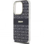 Carcasă DKNY Repeat Pattern Tonal Stripe cu MagSafe pentru iPhone 15 Pro - negru