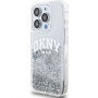 Carcasă DKNY Liquid Glitter Arch Logo pentru iPhone 14 Pro Max - argintiu