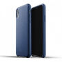 Husă Mujjo Full Leather, pentru iPhone XR - albastru