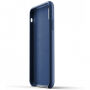 Husă Mujjo Full Leather, pentru iPhone XR - albastru