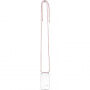 Husă transparentă cu șnur FIXED Pure Neck pentru iPhone 12 / 12 Pro - roz