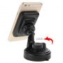 Suport auto universal HAWEEL , pivotant 360°, cu ventuze prindere pe parbriz, pentru iPhone - negru