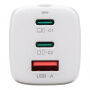 Tactical Adaptor de alimentare FlashBang GaN 65W 2x USB-C / USB-A pentru iPhone / iPad / MacBook / AirPods - alb