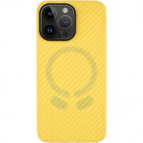 Husă cu model din fibră de carbon și MagSafe Tactical Aramid Industrial Limited Edition pentru iPhone 14 Pro Max - galben