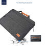 Servietă multifuncțională, cu stativ, pentru iPad Pro 12,9" / MacBook până la 14" - gri