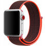 Curea din nailon cu închidere cu arici pentru Apple Watch 42mm / 41mm / 40mm / 38mm - negru ?i roz