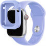 Curea din silicon cu carcasă din silicon pentru Apple Watch 45mm / 44mm - mov