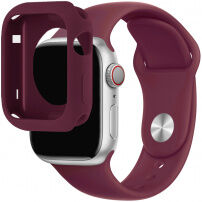Curea din silicon cu carcasă din silicon pentru Apple Watch 41mm / 40mm - vi?iniu