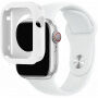 Curea din silicon cu carcasă din silicon pentru Apple Watch 41mm / 40mm - alb