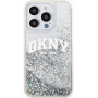 Carcasă DKNY Liquid Glitter Arch Logo pentru iPhone 14 Pro Max - argintiu