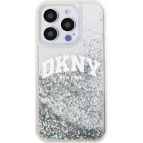 Carcasă DKNY Liquid Glitter Arch Logo pentru iPhone 14 Pro Max - argintiu