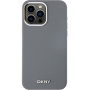 Carcasă din silicon DKNY Silver Metal Logo cu MagSafe pro iPhone 15 Pro Max - gri
