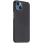 Husă cu model din fibră de carbon și MagSafe Tactical Aramid pentru iPhone 13 - gri închis
