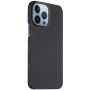 Husă cu model din fibră de carbon și MagSafe Tactical Aramid pentru iPhone 13 Pro Max - gri închis