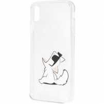 Carcasă Karl Lagerfeld Fun Choupette No Rope Hard Case, pentru iPhone XS Max - transparent