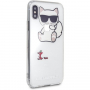 Carcasă Karl Lagerfeld Fun Eaten No Rope Hard Case, pentru iPhone XS Max - transparent